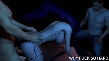 3D cute Asian slut have cuckold sex with big dick and got orgasm