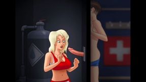 Summertime saga doctor treatment and cumshot
