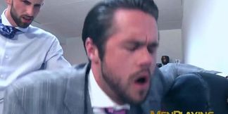 Hairy hunk Mike DeMarko gets ass fucked by bearded beauty Sunny Colucci