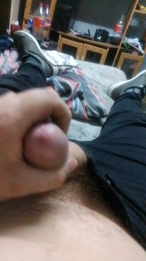 Hot Hunk Jack off in the Morning Moan & Cum