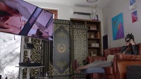 Big Feet Catwoman Stella Watch And Admire Her Own Clips - Dark And Tan Pantyhose - Polish And English Language - MIX