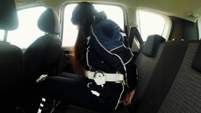 Cop Ily arrested handcuffed in car