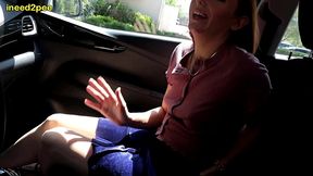 lizzy lamb wetting her panties in parking lot real omorashi