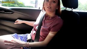 lizzy lamb wetting her panties in parking lot real omorashi