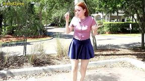 lizzy lamb wetting her panties in parking lot real omorashi