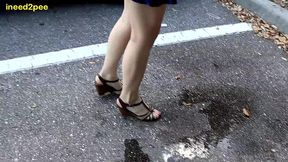 lizzy lamb wetting her panties in parking lot real omorashi