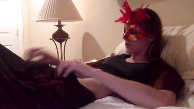 Kitty Ukimari enjoys in a solo performance inside the bedroom