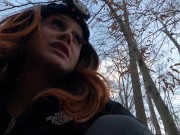 Watch me play and get creamy in the Blair witch woods