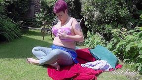 Gardening With Busty Mature Housewife Layla Bird And Her Big Natural Mature Tits