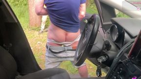 Parked at a Forest Cruising Area .A Tease That Gets Real