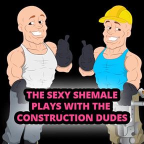 The Sexy Shemale Plays with the Construction Dudes