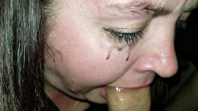 sexy bbw makeup smear car blowjob facial