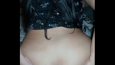 My best friend with a round, curvy Latina ass gives me a reverse cowgirl ride.