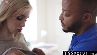 TSSexual.com - Angelina Please's ass fucked in an interracial fuck scene