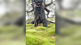 Taking off trousers and Undergarments in the Forest