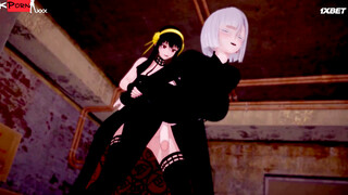 Spy x Familly": Old Man & Young Blonde Teenage Girl in Steamy Lesbian Threesome with Step-Daughter