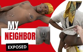 My 18 Ebony Neighbor Exposes Herself & Takes It Hard - Big Booty POV