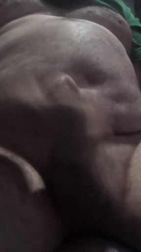 Handsome Mature Chubby with Big Fat Cock Masturbating Until I Cum a Lot in the Foreground for You Comments