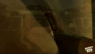 This nasty junkyard was full of old cars so they had to fuck on one.