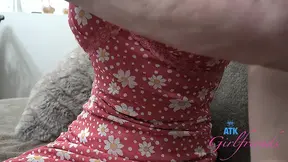 Ali Jones comes over for a quick kiss, lets you strip her and make her cum, then fuck her hard (creampie)