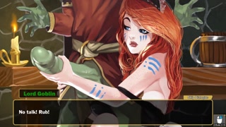 RED HEAD BARBARIAN GIVES MEAN HANDJOB TO A GREEN GOBLIN DICK - Delia - Goblin Lord