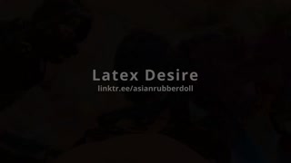 Blowjob with the Mistress Deep throat training Latex Rubber Kiss
