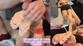 Mia Luxx - Hot Secretary is Tied Tickled and got Sole Fucked - BONDAGE - TAPE - HOG TIED - FOOTJOB - SOLEJOB - SOLES - TICKLE - SMELLY SWEATY FEET - TICKLING - FOOT TICKLING - SOLES - GAG - CUMSHOT - 2 copy