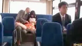 Naughty Asian Teen's Steamy Public Bus Encounter with Older Man