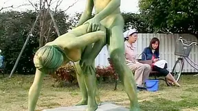 Public Painted Statue Fuck Video 6
