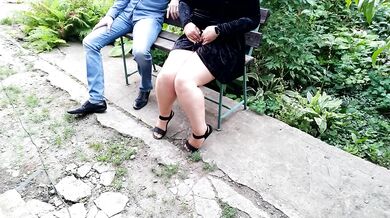 Stepmom’s soaked panties for her hungry stepson outside