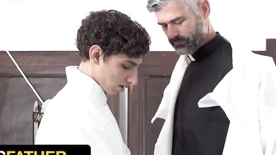 Kinky Priest Bill Farnsworth Strips Altar Boy Carter Ford And Fills His Booty With Jizz - YesFather