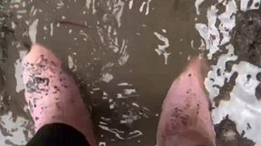 Muddy Marleigh: Watch My feet go from garden-dirty to filthy little soles.