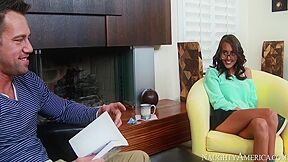 Janice Griffith Takes Break From Studying To Fuck Stud In Coffee Shop