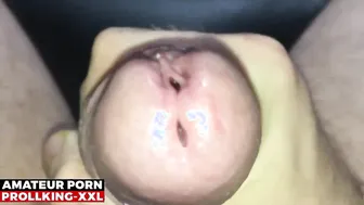German amateur with big uncut cock toys with long foreskin and uses penis pump