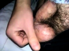 Touching soft dick of my dad in bed