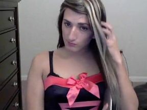 Cute crossdresser tease