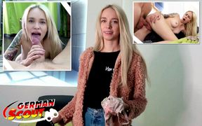 German Scout - Skinny Blonde Teen Arteya Seduce to Hard Casting Fuck at Model Job