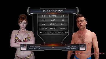 Lauren Philips vs Lance Hart Mixed Wrestling