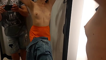 A Sexy Stranger Asked Me to look at her in the fitting Room.