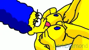 Marge Simpsons Steamy Animated Affair in Hot Hentai Tryst