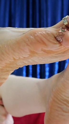 Oiled Feet with Toe Rings