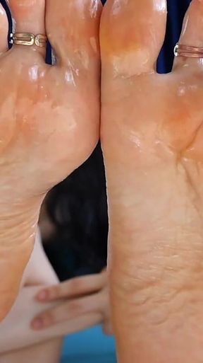 Oiled Feet with Toe Rings