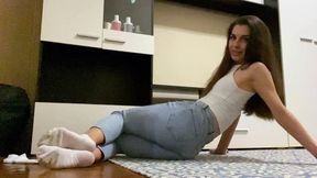 Dirty white socks, dirty ankle socks, dirty socks play, dirty socks fetish