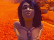 Трахнул мою подругу между сисек и очень много спермы ! [3D хентай]