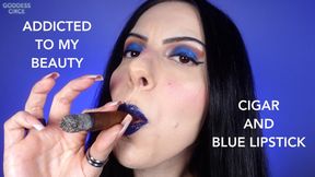ADDICTED TO MY BEAUTY - CIGAR AND BLUE LIPSTICK