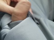 White Boy Plays With Cock While Driving on Freeway