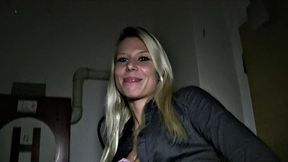 Money Makes Blonde Fuck And Suck Stranger's Cock