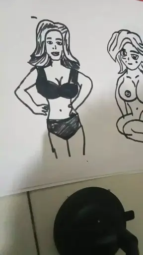 Hot model drawings video