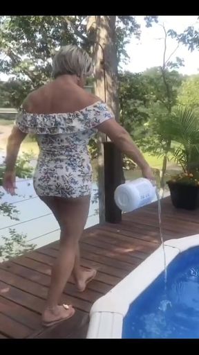 A Little Skit Around the Pool