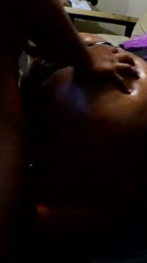 Big booty ebony gets fucked in her sneakers
